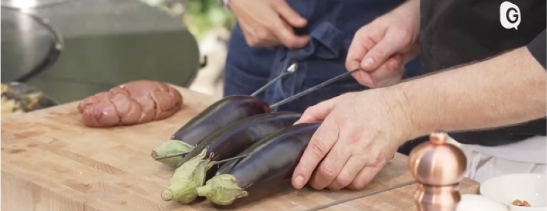 Aubergines Brûlées et Rognons au braséro dans "38 à Table" !