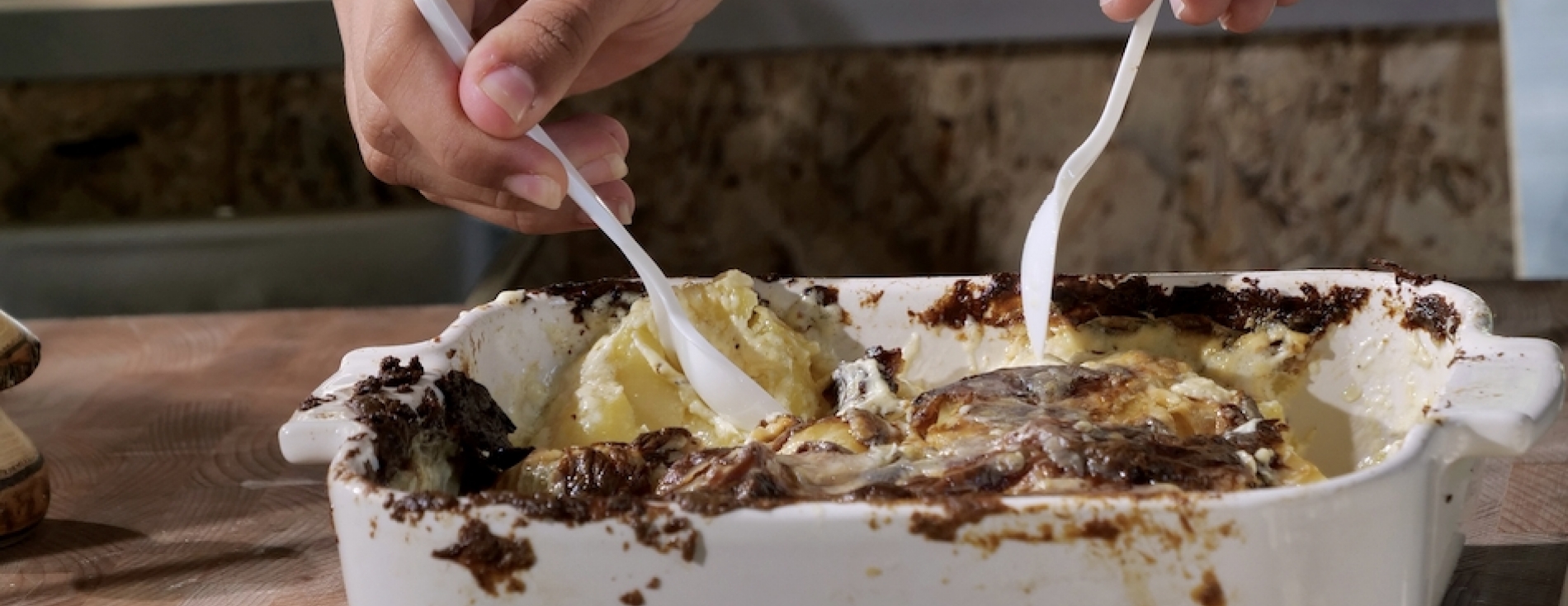 Le Gratin de pommes de terre aux champignons shiitaké dans "38 à Table !"